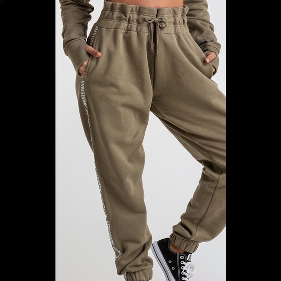 Gymshark Pants - gymshark  oversized khaki joggers